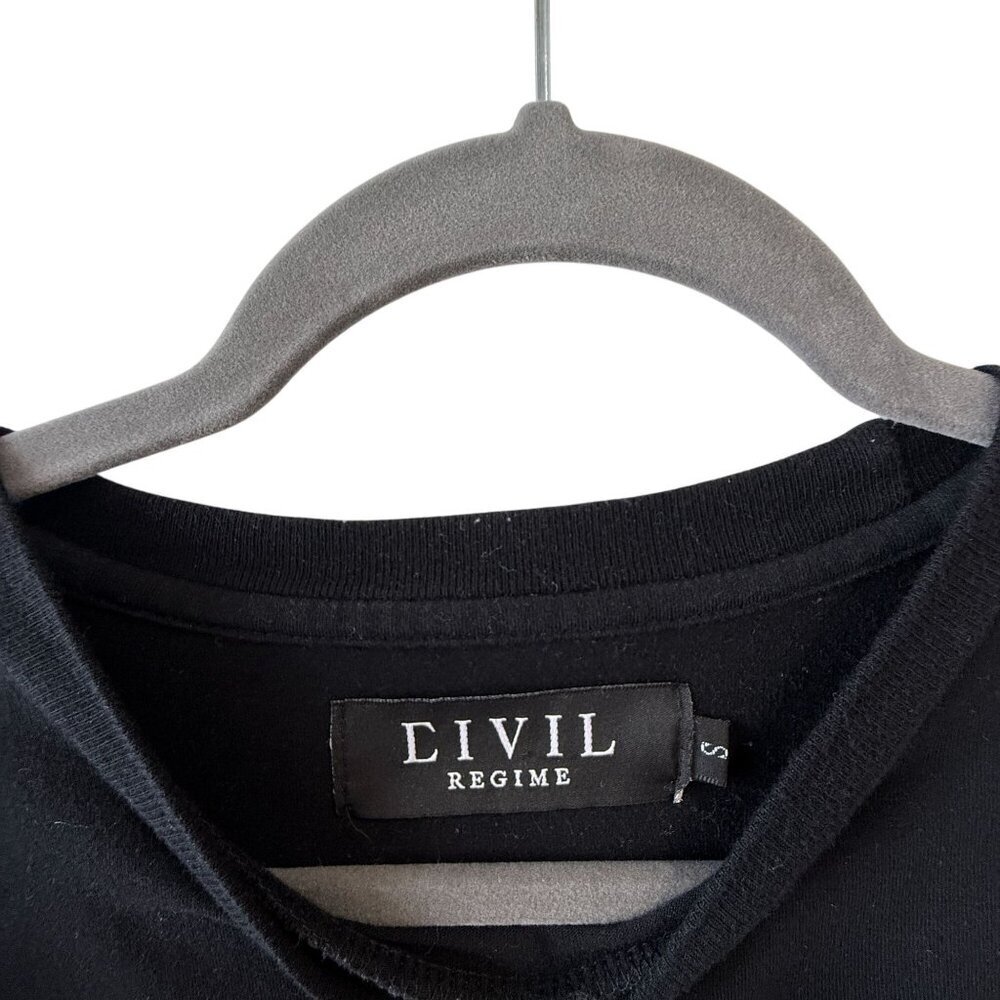Civil Regime LAmour Est Poison Black Long Sleeve Shirt S 100% Cotton Bee Graphic - Picture 3 of 6